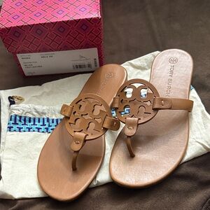 Tory Burch Brown Leather Sandals